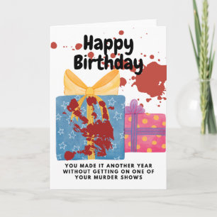 Carte Véritable Crime d'anniversaire n'aboutissant pas à