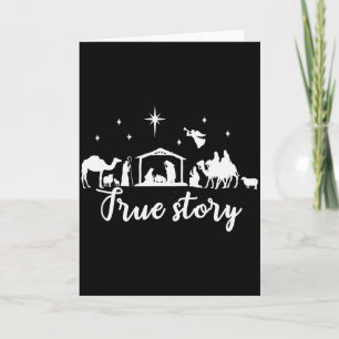 Carte Véritable Histoire Cadeau de Noël Scène de la Nati