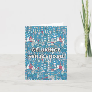 Carte Verjaardag Gelukkige, joyeux anniversaire néerland