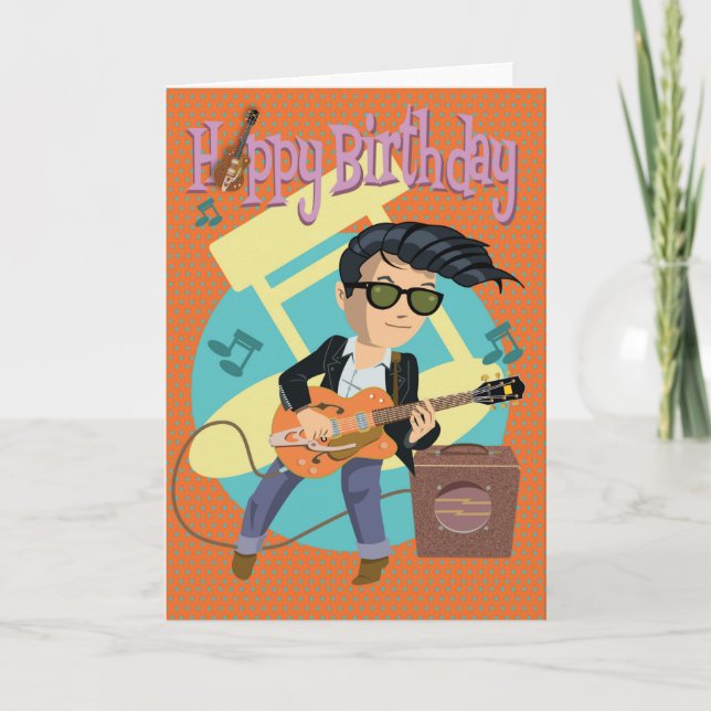 Carte Verjaardagskaart 50ties rock & roll (Devant)