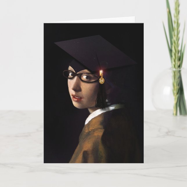 Carte Vermeer Pearl Écouter Graduation Casquette (Devant)