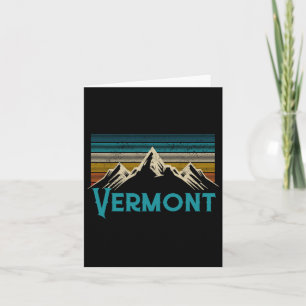Carte Vermont Montagnes Vintages Randonnée rétro Souveni