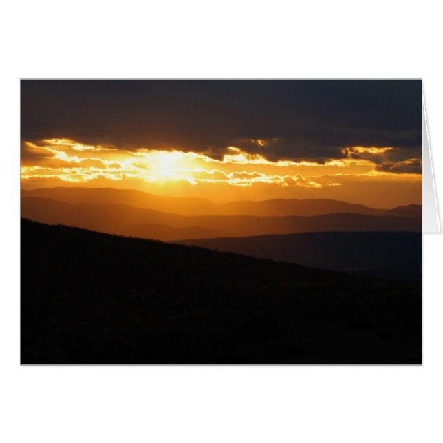 Carte Vermont Sunset en 3 tailles (Devant horizontal)