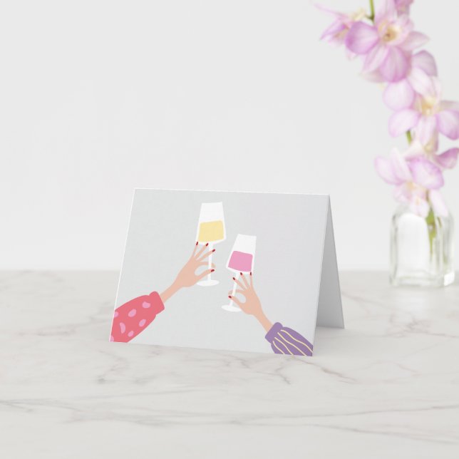 Carte Verre à Cheers pour fête (Orchidée)