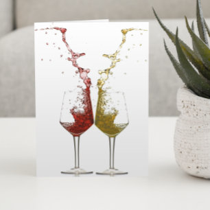Carte Verre à vin éclaboussure
