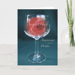 Carte Verre à vin pour l'anniversaire de Tante & Oncle R