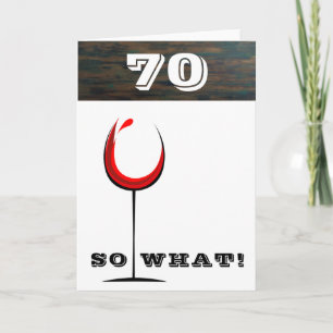 Carte Verre à vin rouge Rustique 70 Ans 70ème Anniversai