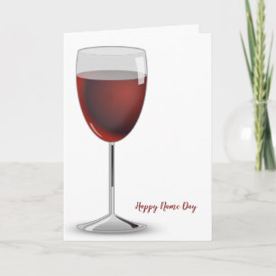 Carte Verre de vin rouge Jour du nom du vin