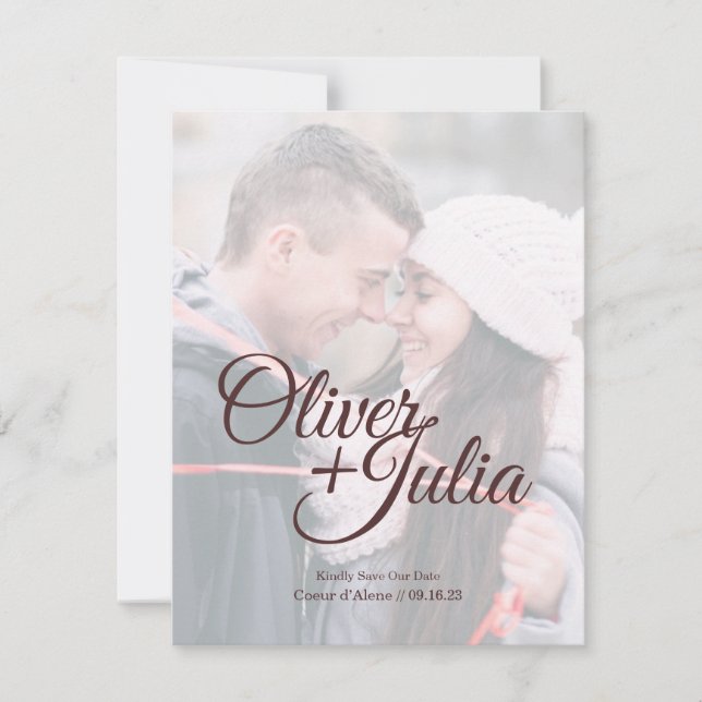 Carte *Verre Givré* Enregistrer la Date (Devant)