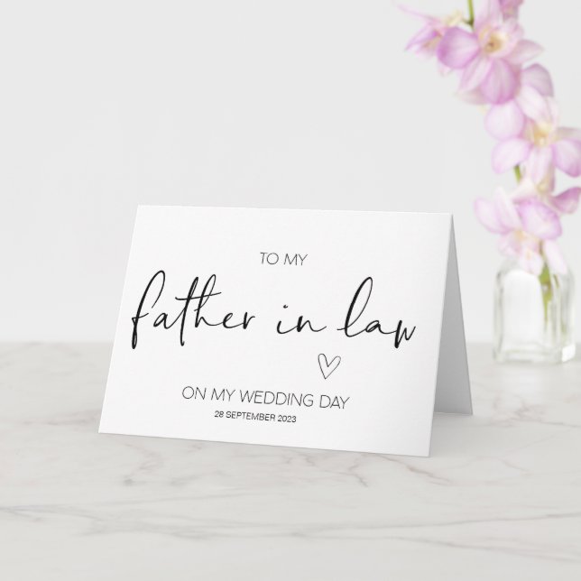 Carte Vers un nouveau père en droit Mariage Merci de la  (Orchidée)