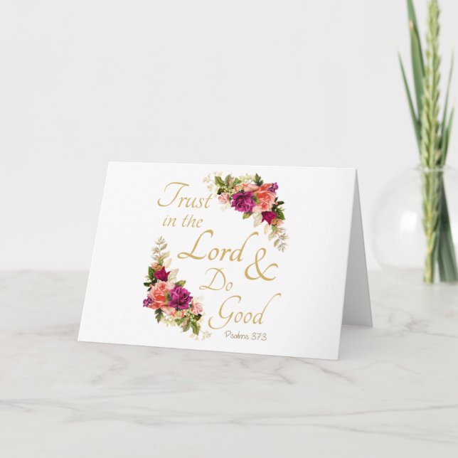 Carte Verse de la Bible chrétienne : Confiance dans le S (Devant)