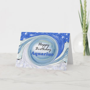 Carte Verseau de joyeux anniversaire