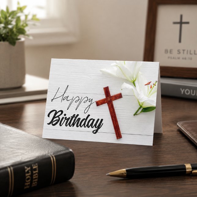 Carte Verset biblique aimé Croix robuste Chrétien    (Créateur téléchargé)