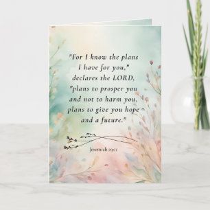 Carte Verset biblique personnalisable Jérémie 29:11
