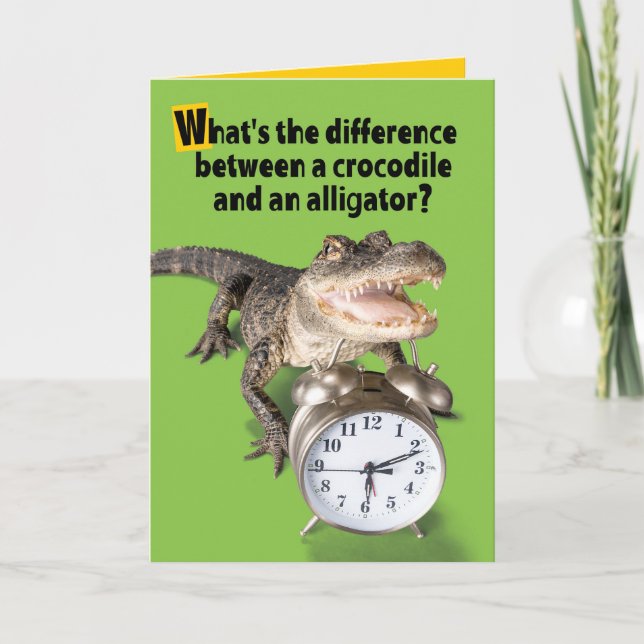 Carte Versets crocodiles Alligator Riddle Voir Bientôt (Devant)