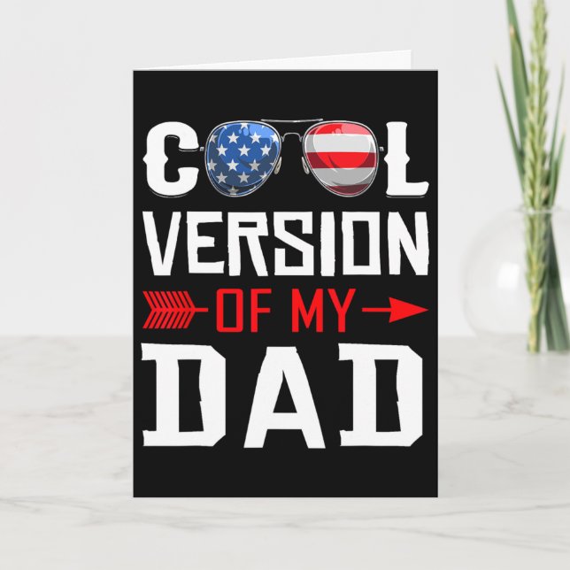 Carte Version Plus Cool De Mon Papa Cadeaux De La Fête D (Devant)