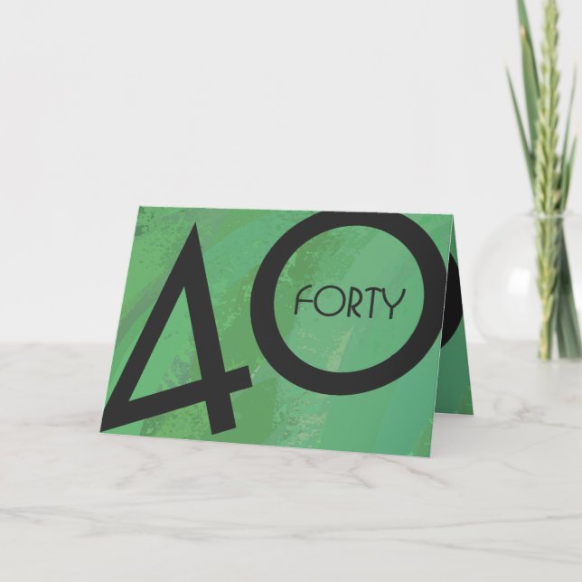 Carte Vert 40 Décennie Anniversaire (Devant)
