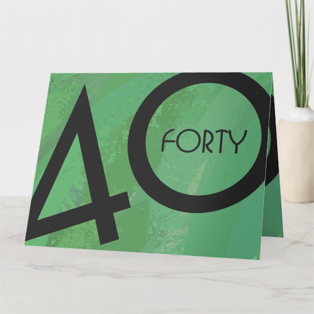Carte Vert 40 Décennie Anniversaire (Devant)
