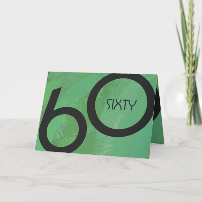 Carte Vert 60 Décennie Anniversaire (Devant)