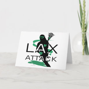 Carte Vert d'attaque de LAX de filles de lacrosse