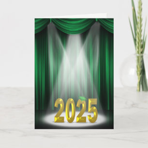 Carte Vert et or Graduation 2025 Couleurs de l'école