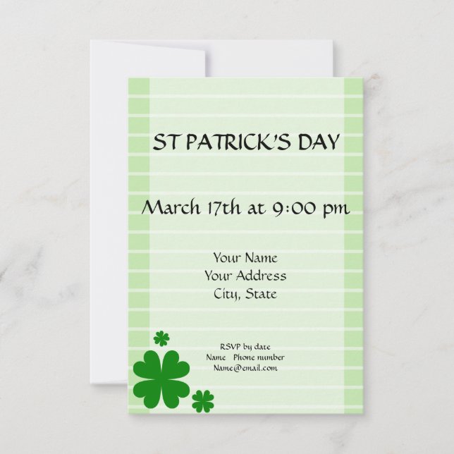 Carte verte avec verso sur le dos (Devant)