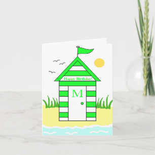 Carte verte de cabane de plage