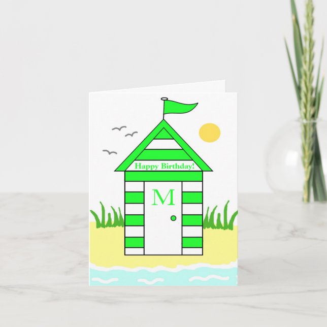 Carte verte de cabane de plage (Devant)