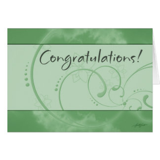 Carte (verte) de félicitations