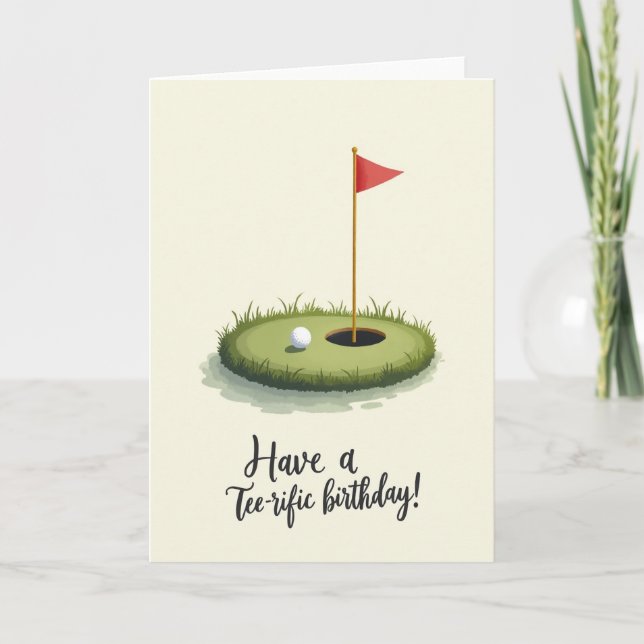 Carte verte de golf d'anniversaire (Devant)