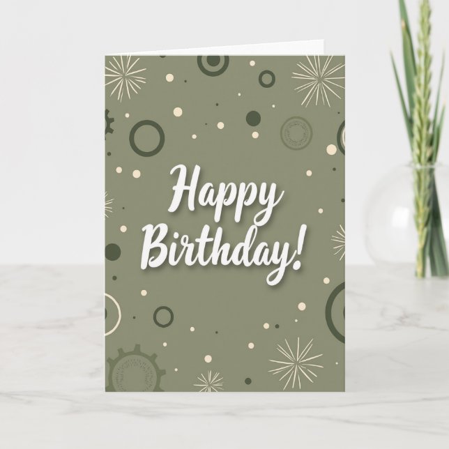 Carte verte de joyeuse fête (Devant)