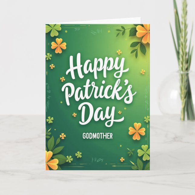 Carte verte de la marraine pour la Saint-Patrick (Devant)