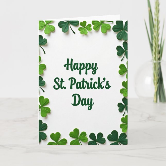 Carte verte de la Saint-Patrick (Devant)