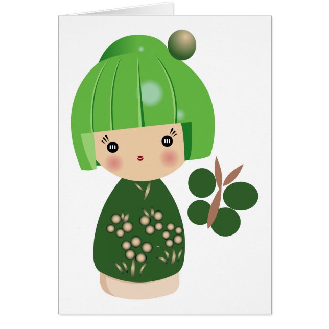 Carte verte de triplet de Kokeshi (Devant)