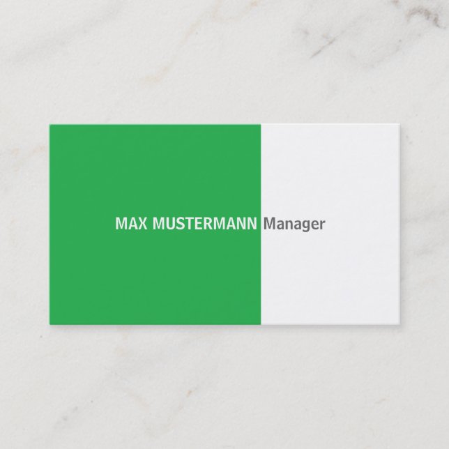 Carte verte de visite (Devant)