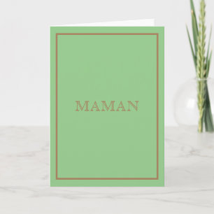 Carte verte Maman inspirée du designer