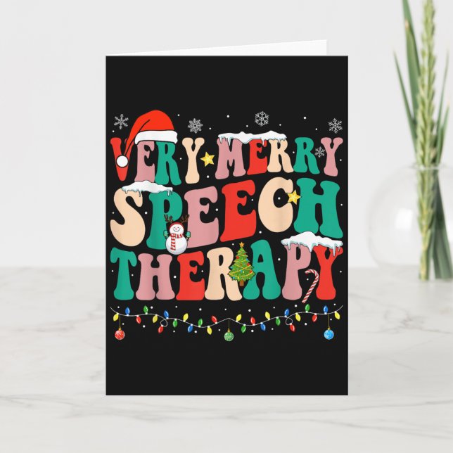 Carte Very Merry Speech Therapy Christmas Speech Therast (Devant)