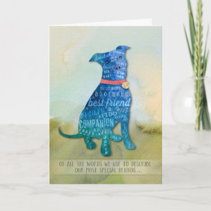 Carte Vet & Business PitBull Dog Sympathy Card