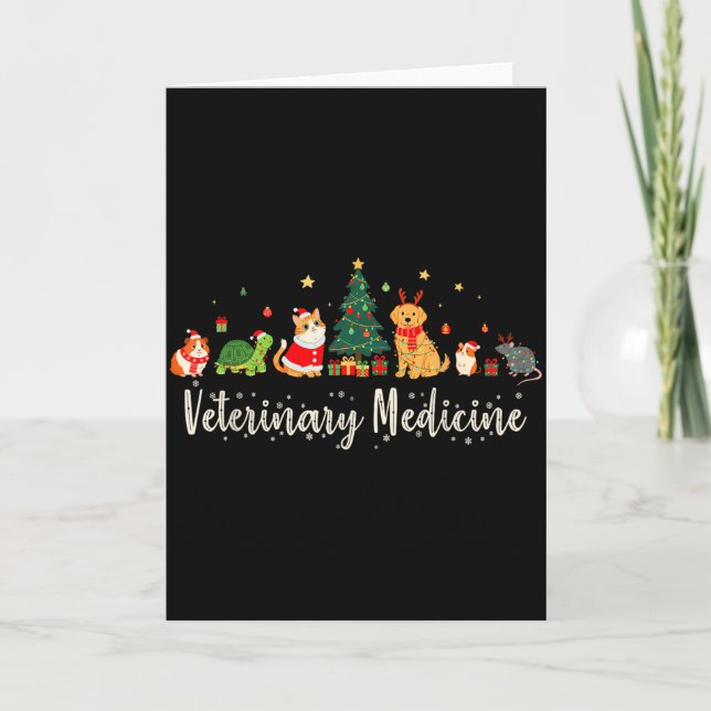 Carte Vet Tech Animal Christmas Xmas Vibes Veterinary Me (Devant)