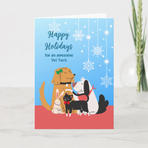 Carte Vet Tech Happy Holidays with Pets