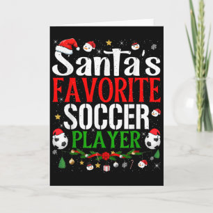 Carte Vêtement de Noël pour footballeur préféré du Père
