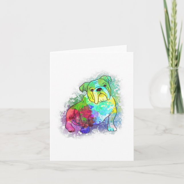 Carte Vêtements Bulldog Pour Chien À Balles Anglais Moma (Devant)