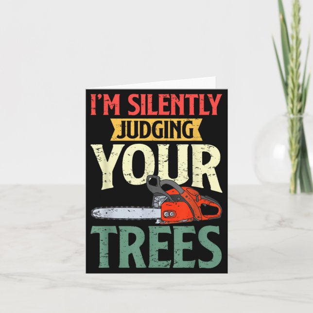 Carte Vêtements Co. Papa Arboriculteur Bûcheron Compagni (Devant)