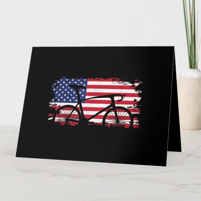 Carte Vêtements cyclables américains Flag Road - Vélo (Devant)