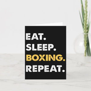 Carte Vêtements de boxe amusants Mangez Sleep Boxing Rép