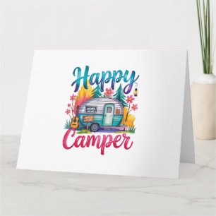 Carte Vêtements de camping drôles et heureux pour enfant