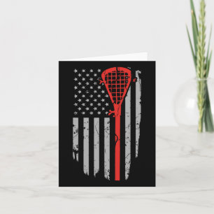 Carte Vêtements de jeunesse de lacrosse de drapeau améri
