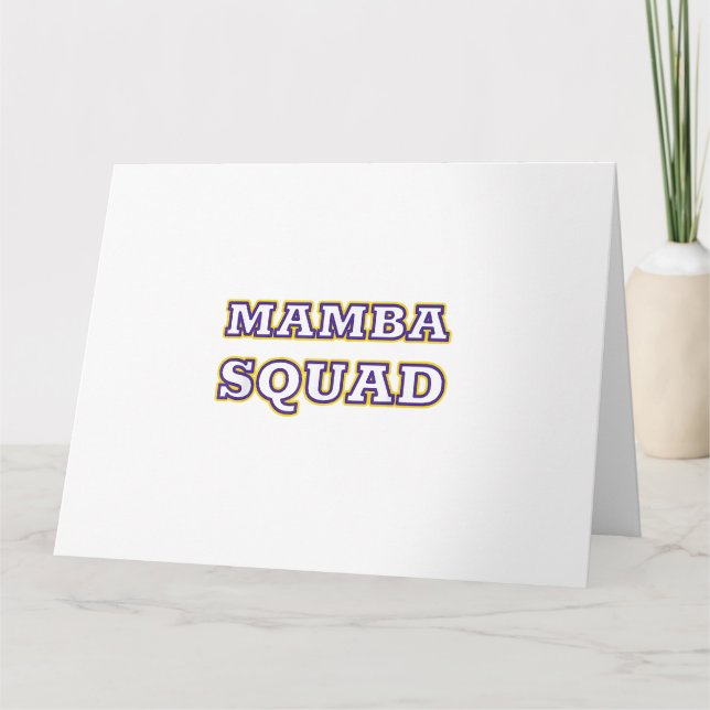 Carte Vêtements drôles de Mamba Squad pour amateur de se (Devant)