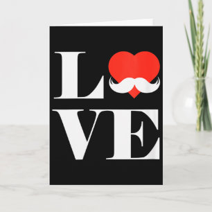 Carte Vêtements Moustache Amour des Femmes Cadeau Drôle