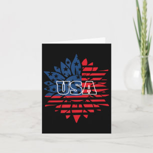Carte Vêtements tournesol drapeau Usa pour le 4 juillet